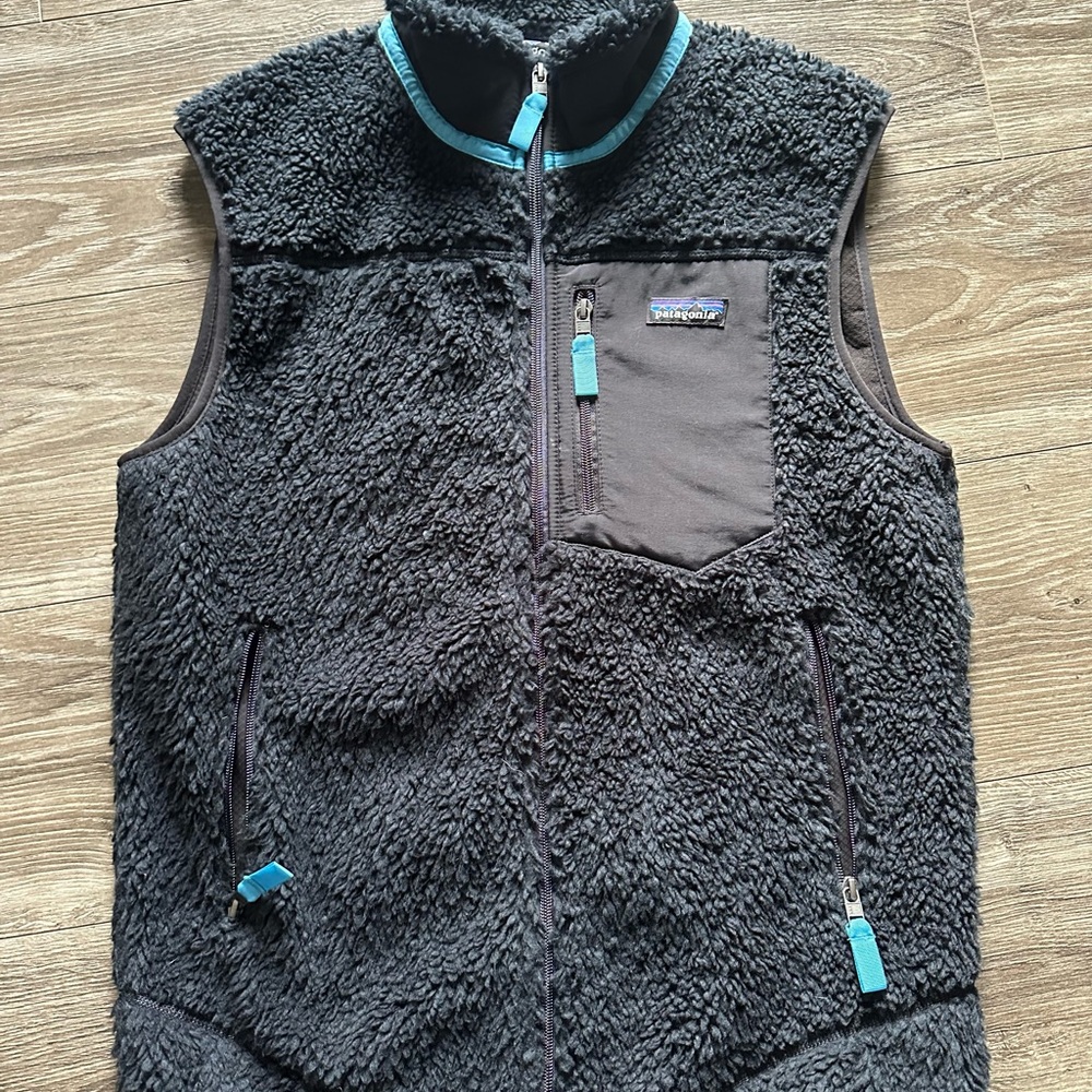 Patagonia Fleece Vest with Teal Trim